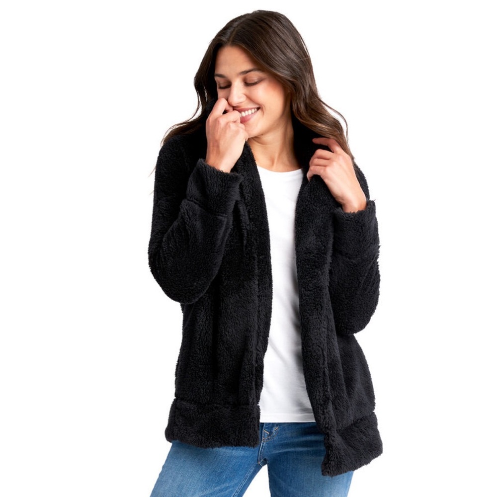 Plush Teddy Open Front Jacket - image 1
